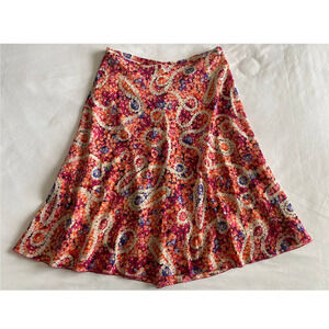 Trina Turk Silk A Line Skirt 6 Floral Retail $298 GORGEOUS! NEW